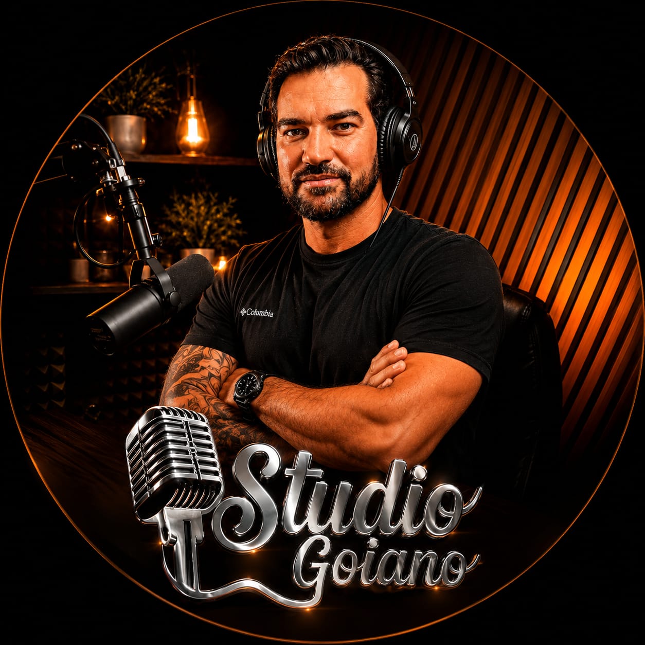Jorge Yuri no estúdio de gravação